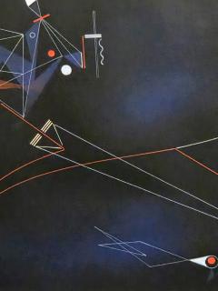 Rudolf Von Huhn Rudolf von Huhn Kites and Gusts 1955 Goauche on Paper - 4486913