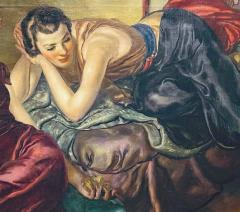 Rudolph Frederick Schabelitz Rudolph Schabelitz American 1884 1959 Oil of Two Women Lounging - 3664630