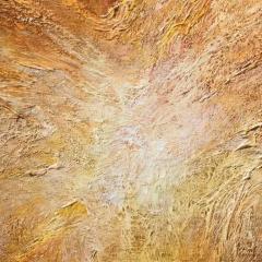 Ruggero Vanni Birth of Light Abstract Gestural Oil Painting with Orange and Yellow Colors - 3819145