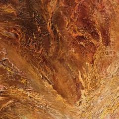 Ruggero Vanni Birth of Light Abstract Gestural Oil Painting with Orange and Yellow Colors - 3819147