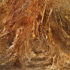 Ruggero Vanni Birth of Light Abstract Gestural Oil Painting with Orange and Yellow Colors - 3819150