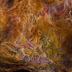 Ruggero Vanni Conflictio Confluens II Abstract Gestural Oil Painting with Earth Tones 2007 - 3814701