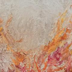 Ruggero Vanni From Matter to Energy Abstract Expressionist Painting with Pastel Warm Colors - 3824588