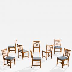 Runar Engblom Runar Engblom Dining Room Chairs with Birch and Velvet Sweden 1940s - 4771760