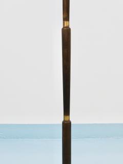 Rupert Nikoll 1940s Adjustable Walnut Brass Floor Lamp Rupert Nikoll Vienna Austria 1950s - 4363861