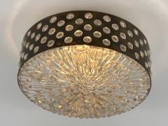 Rupert Nikoll Large Mid Century Four Flamed Flush Mount or Ceiling Lamp by Rupert Nikoll 1960s - 4591386