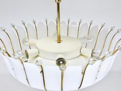 Rupert Nikoll Large Rupert Nikoll 27 MidCentury Basket Brass Leaves Chandelier Austria 1950 - 4506146