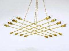 Rupert Nikoll Rupert Nikoll Large Midcentury Brass Chandelier Austria 1950s - 4042011