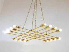 Rupert Nikoll Rupert Nikoll Large Midcentury Brass Chandelier Austria 1950s - 4042053