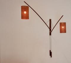 Rupprecht Skrip Wall Light by Rupprecht Skrip 1950s in Teak with Veneer Shade - 564746