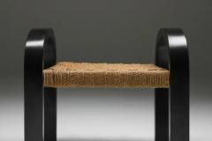 Rush Art Deco Armchair with Ottoman - 3387416