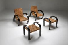 Rush Art Deco Armchair with Ottoman - 3387417