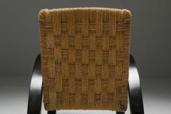 Rush Art Deco Armchair with Ottoman - 3387418