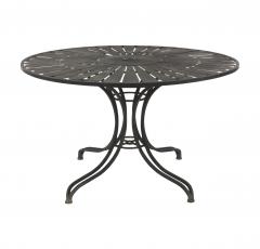 Russel Woodard American Black Enameled Iron Round Dining Table - 4665694