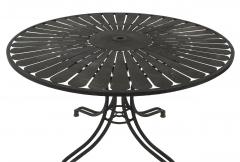 Russel Woodard American Black Enameled Iron Round Dining Table - 4665695