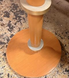 Russel Wright 1940s Russel Wright Art Deco Hardrock Maple Spun Aluminum Torchiere Floor Lamp - 4320623