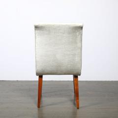 Russel Wright Art Deco Button Back Velvet Walnut Chair by Russel Wright for Conant Ball - 4827092