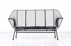 Russell Woodard Mid Century Modern Sculptura Black Iron Sofa by Russell Woodard - 2629893