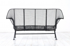 Russell Woodard Mid Century Modern Sculptura Black Iron Sofa by Russell Woodard - 2629895