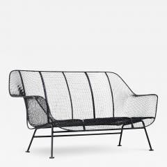 Russell Woodard Mid Century Modern Sculptura Black Iron Sofa by Russell Woodard - 2635325