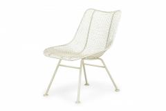 Russell Woodard Sculptura White Wrought Iron and Steel Mesh Low Dining Chairs - 4172485