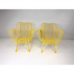 Russell Woodard Woodard Furniture 1950s Pair of Yellow Sculptura Collection Chairs by Russell Woodard - 4577238