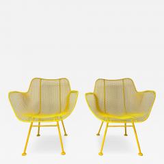 Russell Woodard Woodard Furniture 1950s Pair of Yellow Sculptura Collection Chairs by Russell Woodard Attrb  - 4578710