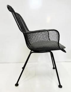 Russell Woodard Woodard Furniture 1950s Russell Woodard Black Sculptura Lounge Chairs Pair - 3626544