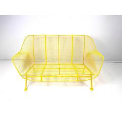 Russell Woodard Woodard Furniture 1950s Yellow Sculptura Collection Settee by Russell Woodard - 4577250