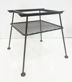 Russell Woodard Woodard Furniture Mid century Woodard Sculptura Iron Garden Table with Marble Top Added - 3626605