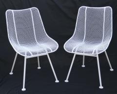 Russell Woodard Woodard Furniture Pair of Russell Woodard Sculptura Wrought Iron Dining Chairs Mid Century Modern - 2826857