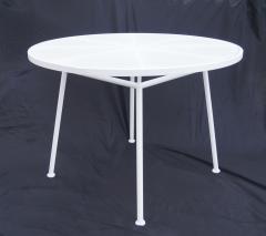Russell Woodard Woodard Furniture Russell Woodard Sculptura Wrought Iron Round Dining Table Mid Century Modern - 2826775