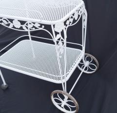 Russell Woodard Woodard Furniture Russell Woodard Wrought Iron Bar Tea Serving Cart Mid Century Modern - 2826796