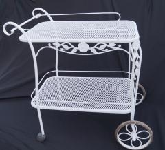 Russell Woodard Woodard Furniture Russell Woodard Wrought Iron Bar Tea Serving Cart Mid Century Modern - 2826798
