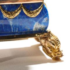 Russian 14 Karat Gold Diamonds Emeralds Lapis Lazuli and Glass Egg with Swan - 1261495