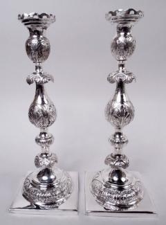 Russian Classical Silver Candlesticks with Warsaw Poland Marks C 1879 - 4032767