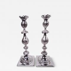 Russian Classical Silver Candlesticks with Warsaw Poland Marks C 1879 - 4034207