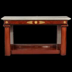 Russian Empire Ormolu Mounted Mahogany Console Table Cupboard Circa 1825 - 3865249