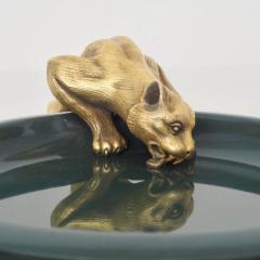 Russian Jasper Silver Gilt Panther Dish circa 1900 - 2258411