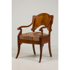 Russian Mahogany Foliate Armchair - 4683164