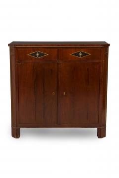 Russian Neo Classic Mahogany Inliad 2 Door Credenza - 4630485