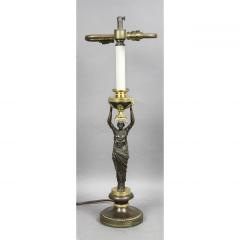 Russian Neoclassic Bronze and Ormolu Candlestick Lamp - 3739869