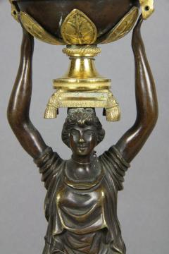 Russian Neoclassic Bronze and Ormolu Candlestick Lamp - 3787000