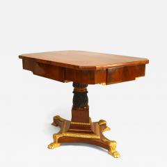 Russian Neoclassic Clawed Mahogany Center Table - 4642328