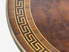 Russian Neoclassical Burlwood Brass Gueridons France 1950s - 4392187