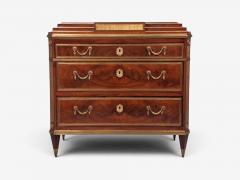 Russian Neoclassical Commode Crotch Mahogany Bronze Baltic States 1860s - 4792147