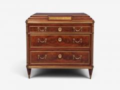 Russian Neoclassical Commode Crotch Mahogany Bronze Baltic States 1860s - 4792149