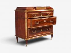 Russian Neoclassical Commode Crotch Mahogany Bronze Baltic States 1860s - 4792152