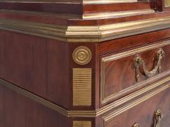 Russian Neoclassical Commode Crotch Mahogany Bronze Baltic States 1860s - 4792156