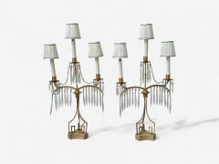 Russian Neoclassical Dore Bronze Crystal Marble Table Lamps Russia 19th c  - 4220872